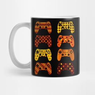 Game Controllers Pattern Thanksgiving Funny Gamer Boys Girls Mug